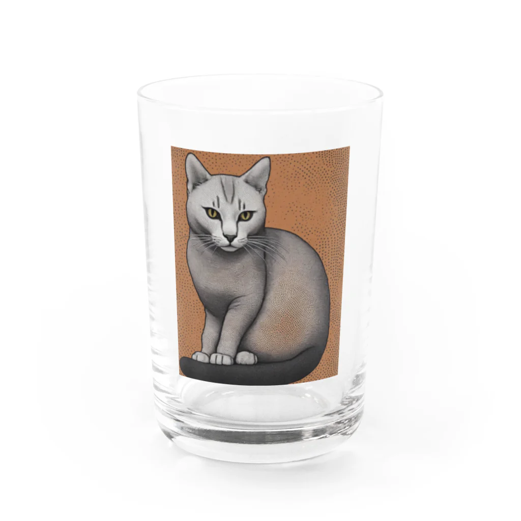 F2 Cat Design Shopのhairless cat 001 Water Glass :front