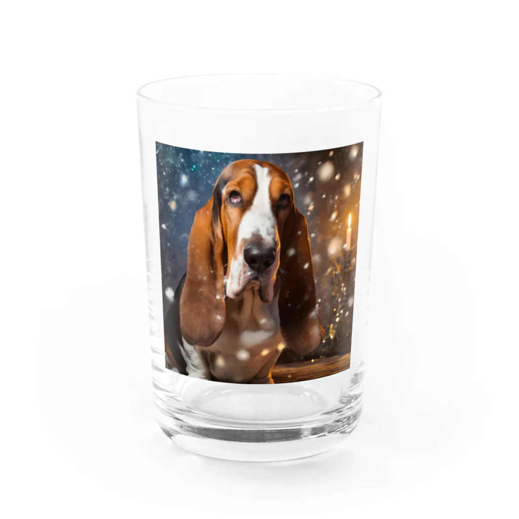 DREAMHOUSEの犬！(バセットハウンド) Water Glass :front