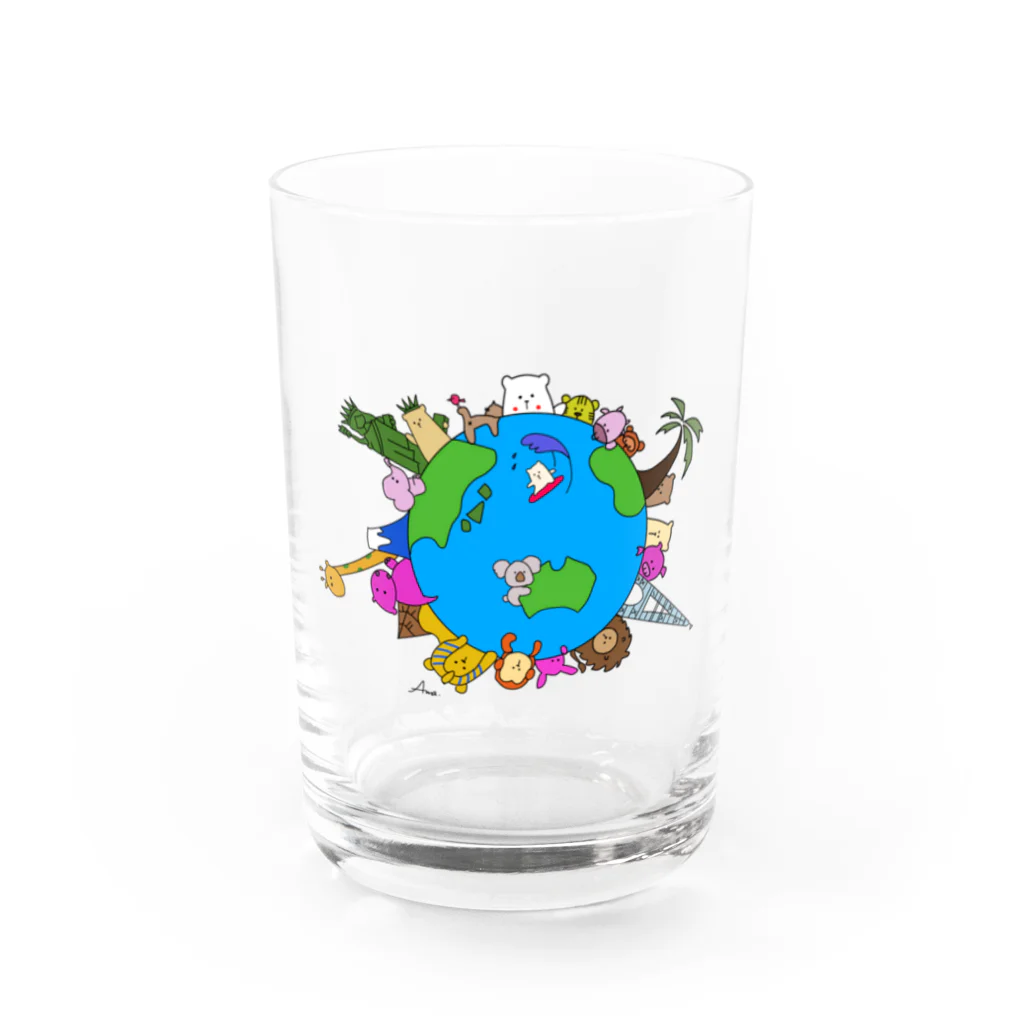 癒しのくまさん「さとしくん」の癒しのくまさん「さとしくん」 Water Glass :front