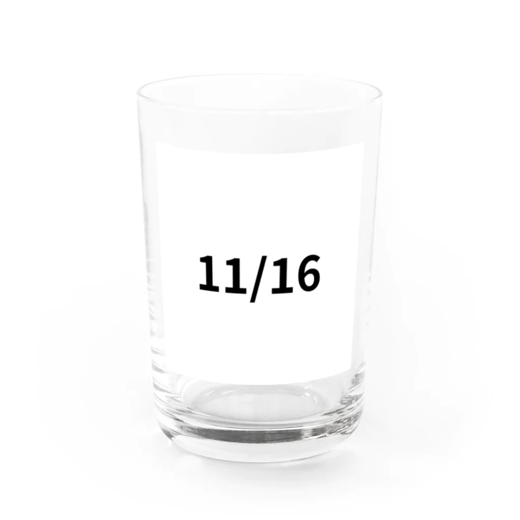 AY-28の日付グッズ11/16バージョン Water Glass :front