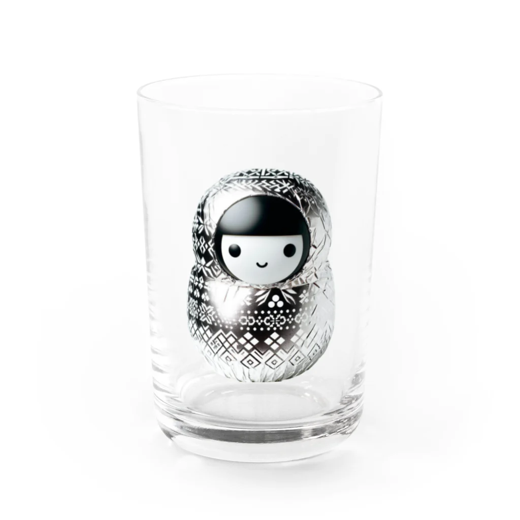 itanki3のアルミホイルこけし Water Glass :front