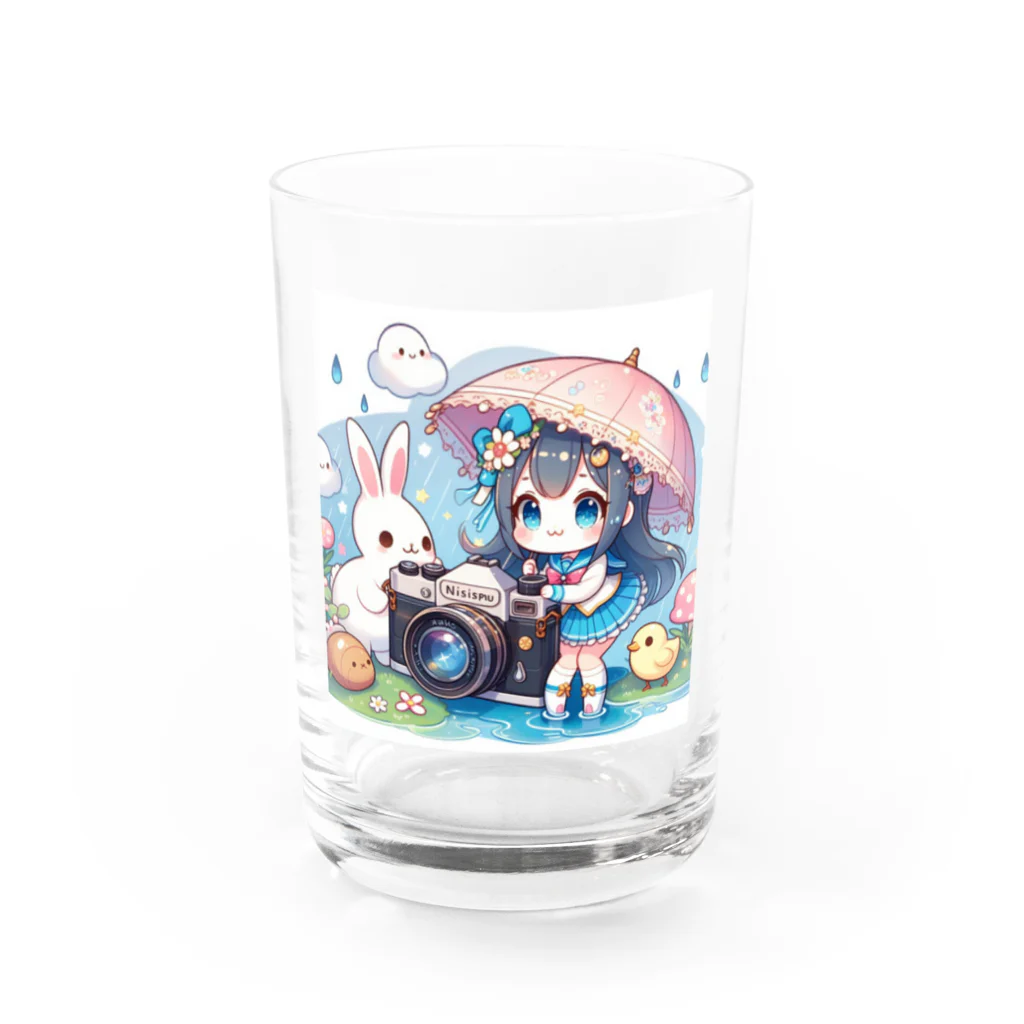 かるるんショップのカメラと傘とうさ耳少女とシリーズ　撮影 Water Glass :front