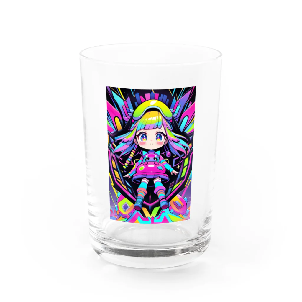 GUMIKOのカラフルな宇宙の冒険Girl Water Glass :front