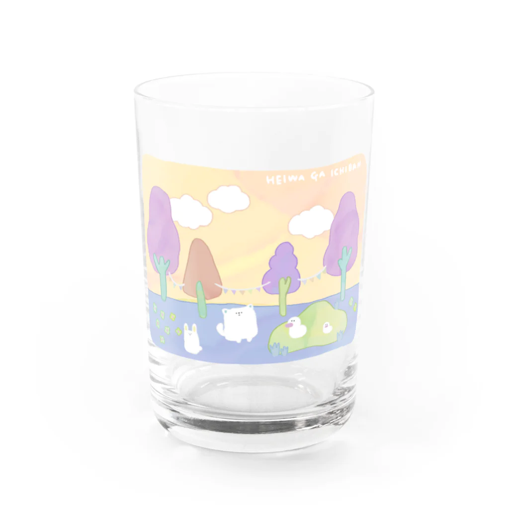 たくこのheiwa ga ichiban Water Glass :front