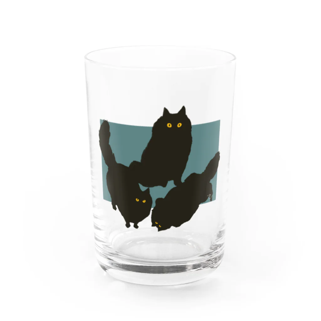 さくりのおやすみショップの黒猫の見た夢 Water Glass :front