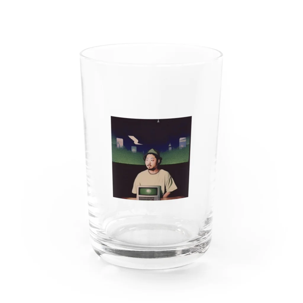 Vintage Hi-Tecのcomputer lover rapper Water Glass :front