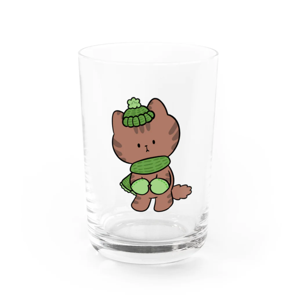 NeKO-SUiのマフラーねこ Water Glass :front