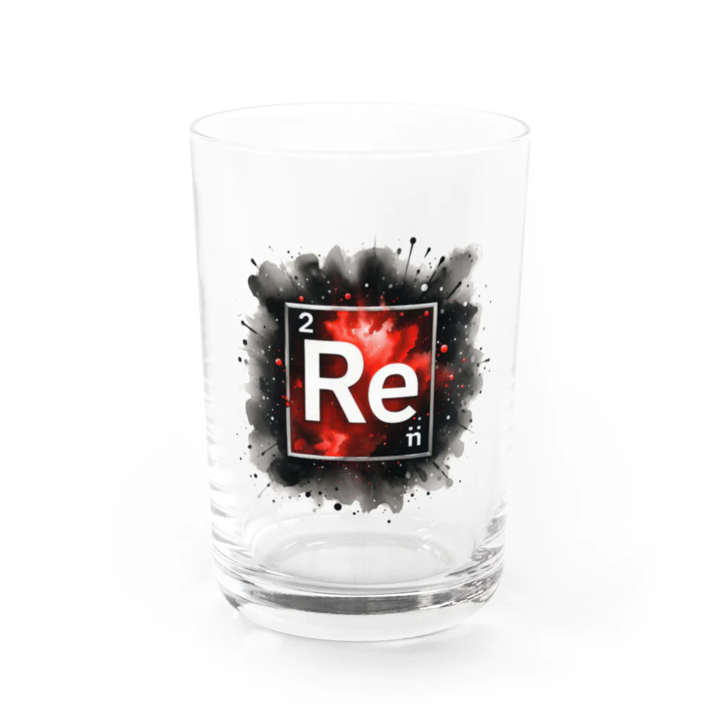 science closet（科学×ファッション）の元素シリーズ　~レニウム Re~ Water Glass :front