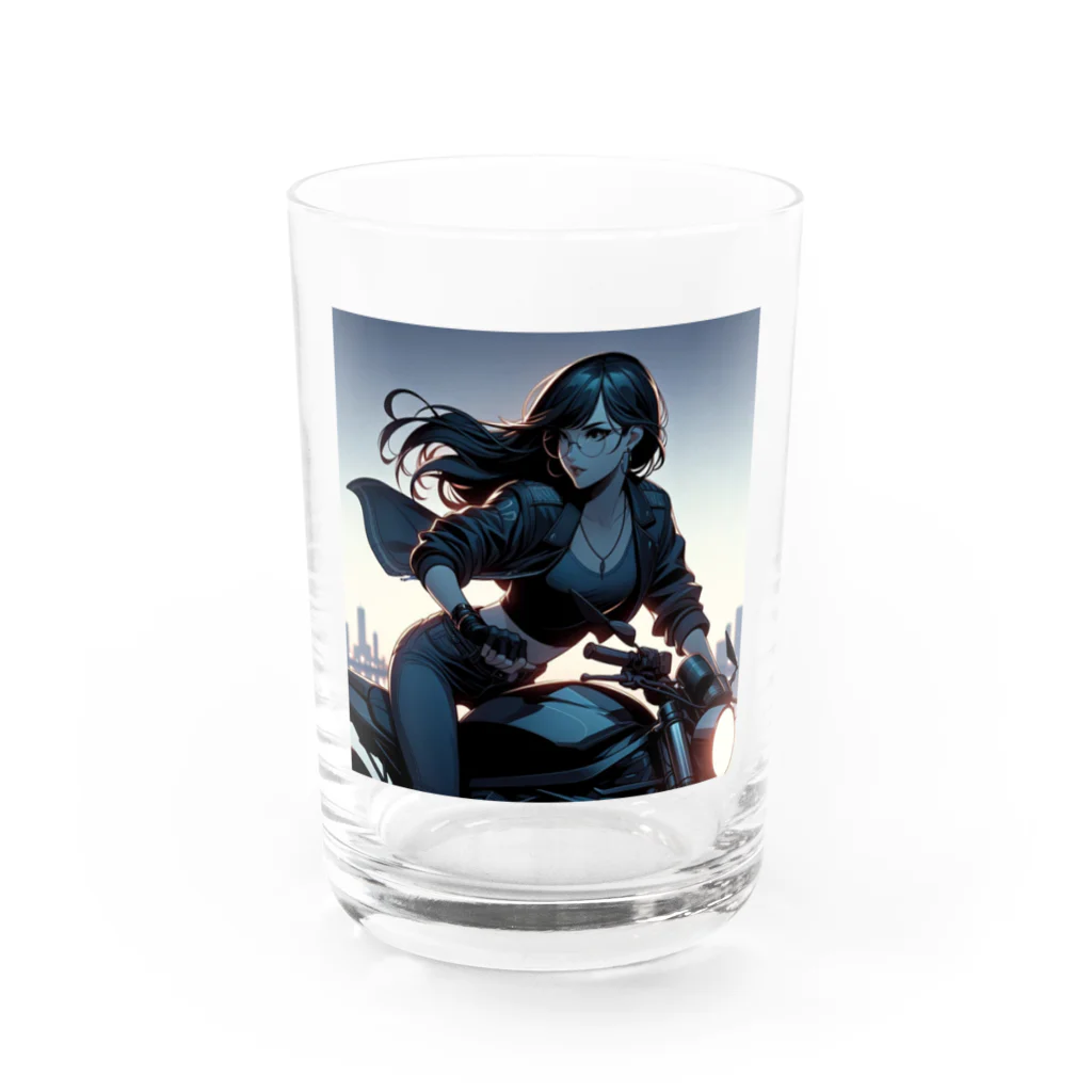 ヨーカズのバイク女子 Water Glass :front