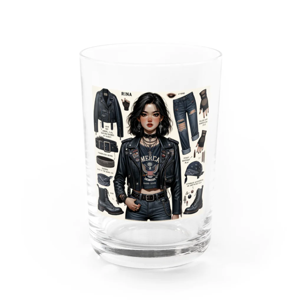 ヨーカズのロック女子リナ Water Glass :front