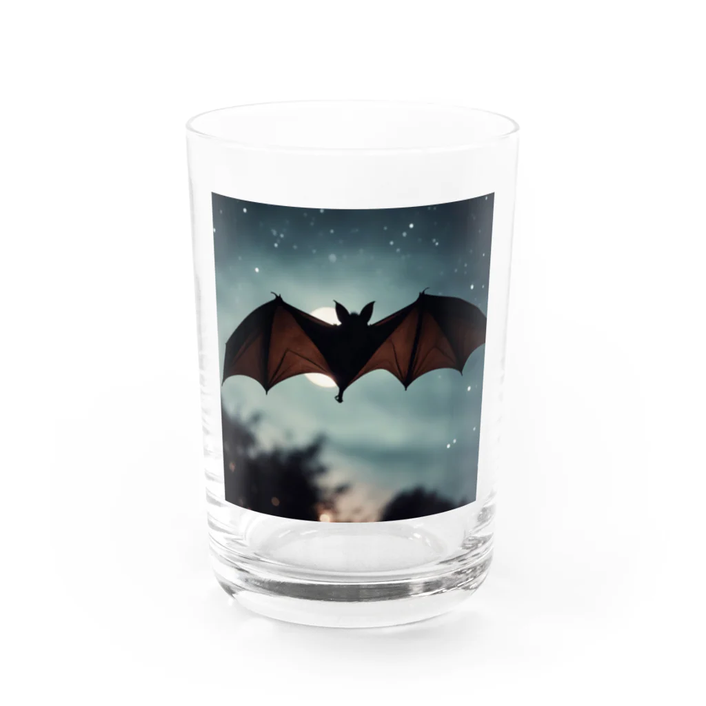 namuhatimanの空を飛ぶコウモリ Water Glass :front