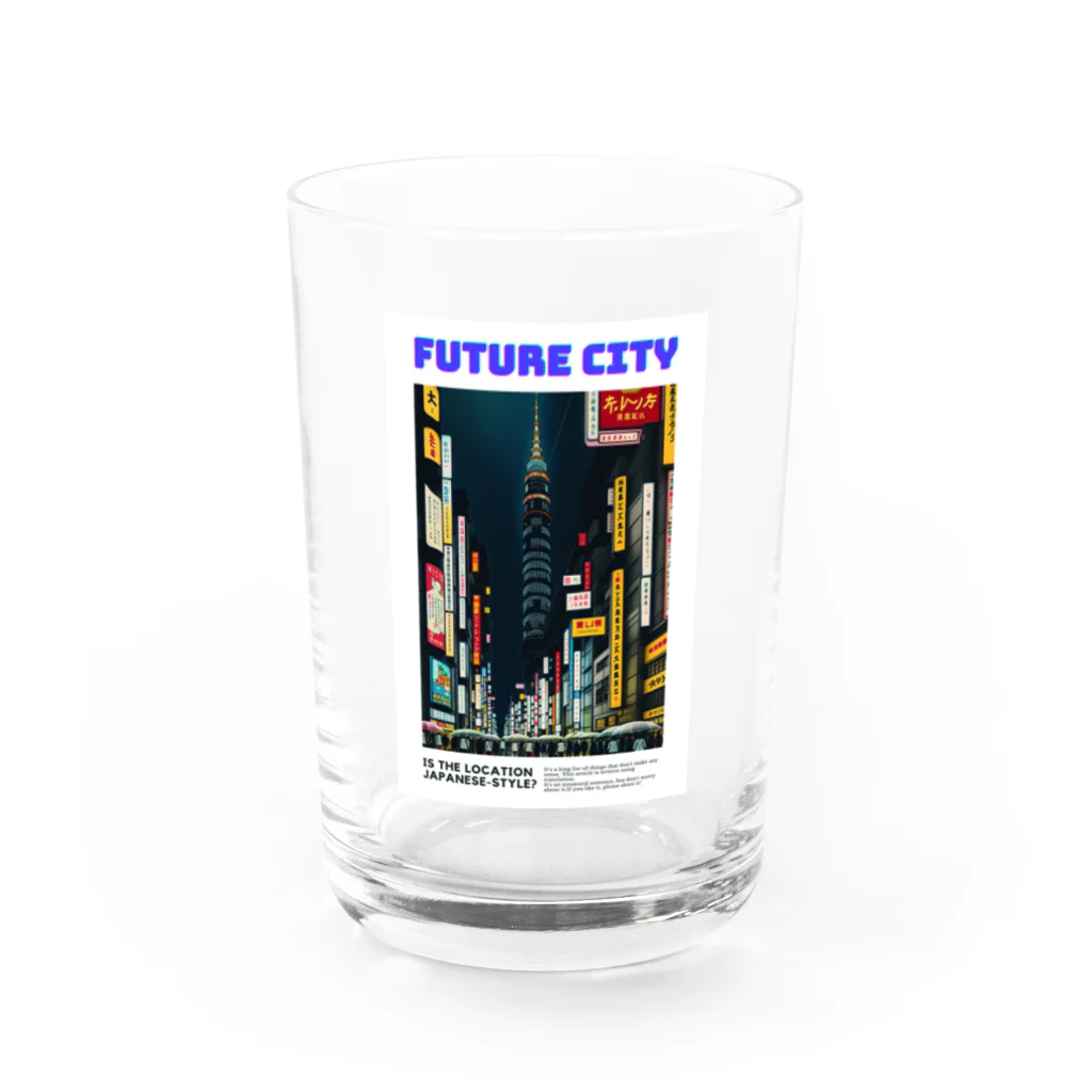 Chop Storeの未来都市 Water Glass :front