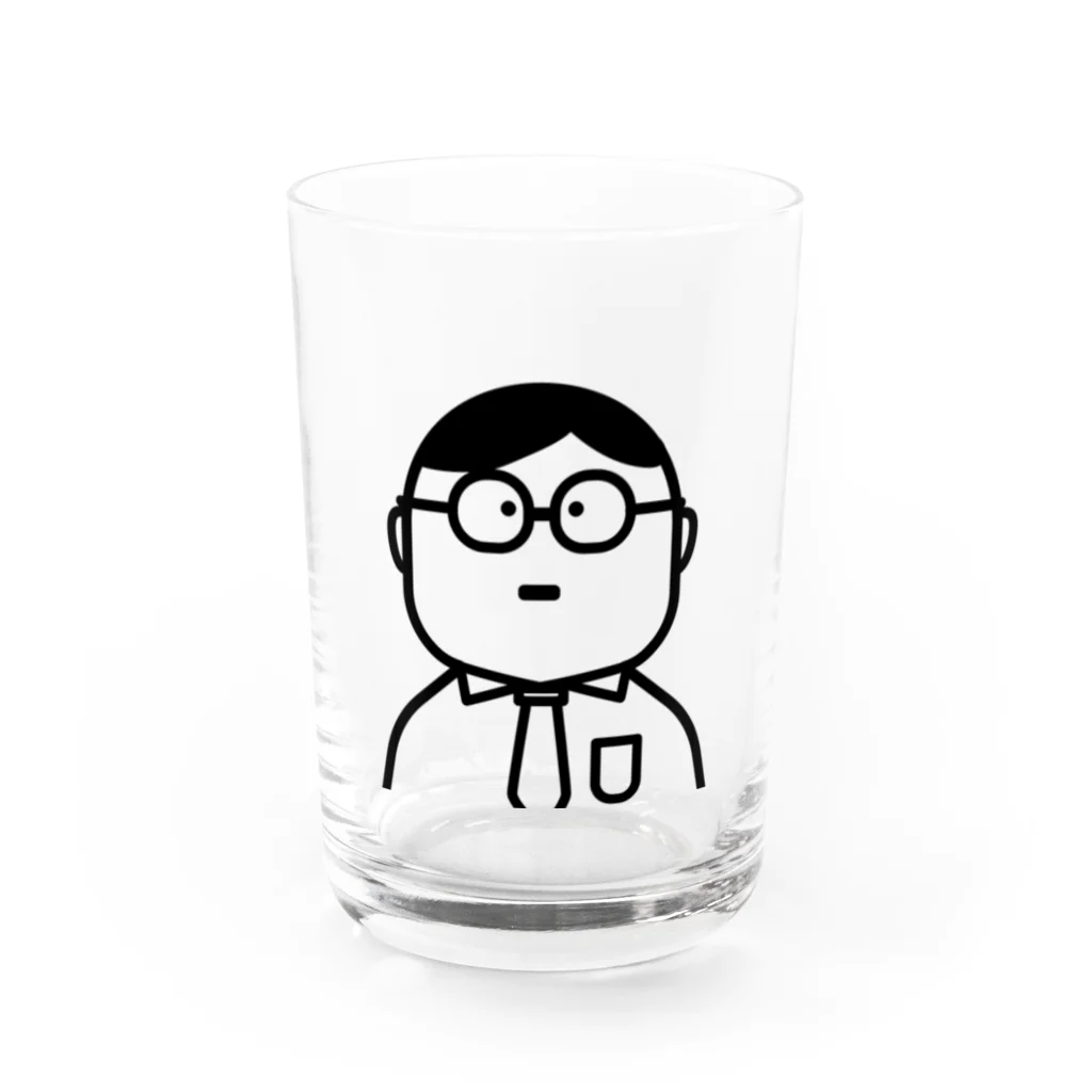 コトアート: 「私はわたし、人は人」の芸人兼サラリーマンシリーズ Water Glass :front