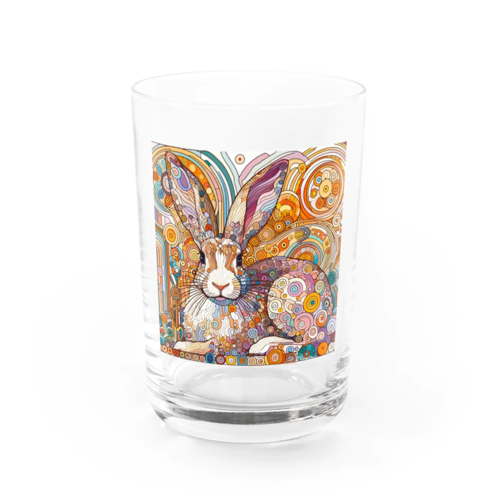 tearai-ugaiのクリムトウサギ グラス前面