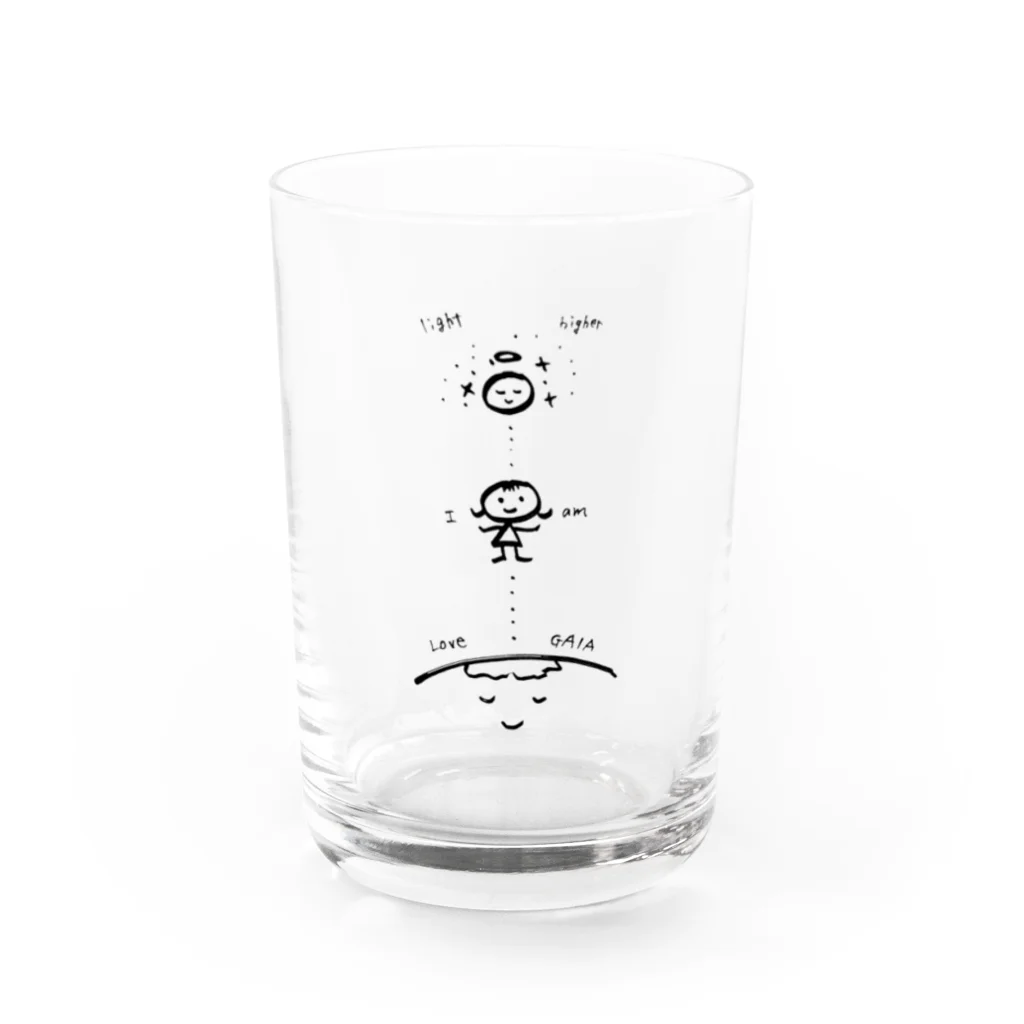 風の声を聴けのposition of 100（モノクロ） Water Glass :front