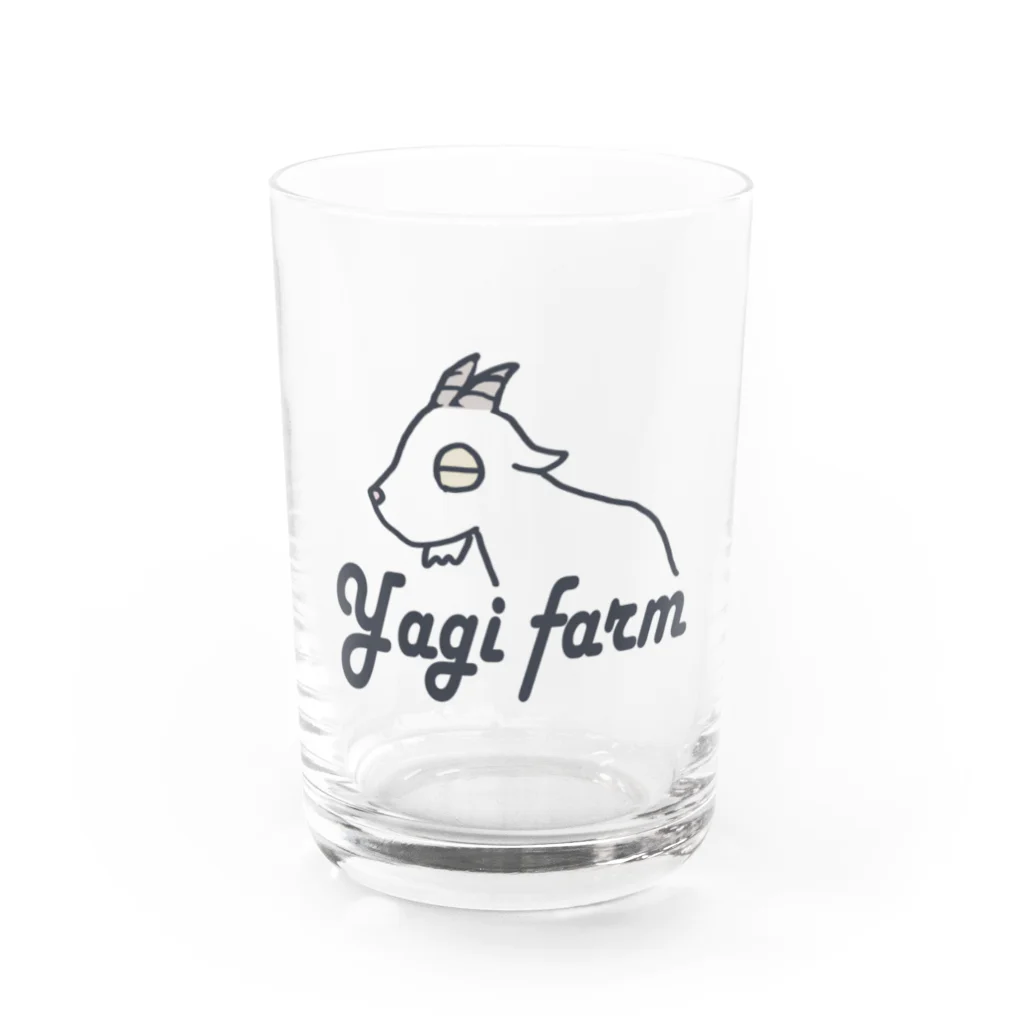 八木観光農園グッズストア🐐のやぎ家のやぎさん Water Glass :front