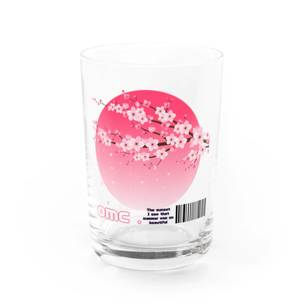 おもちショップのさくら Water Glass :front