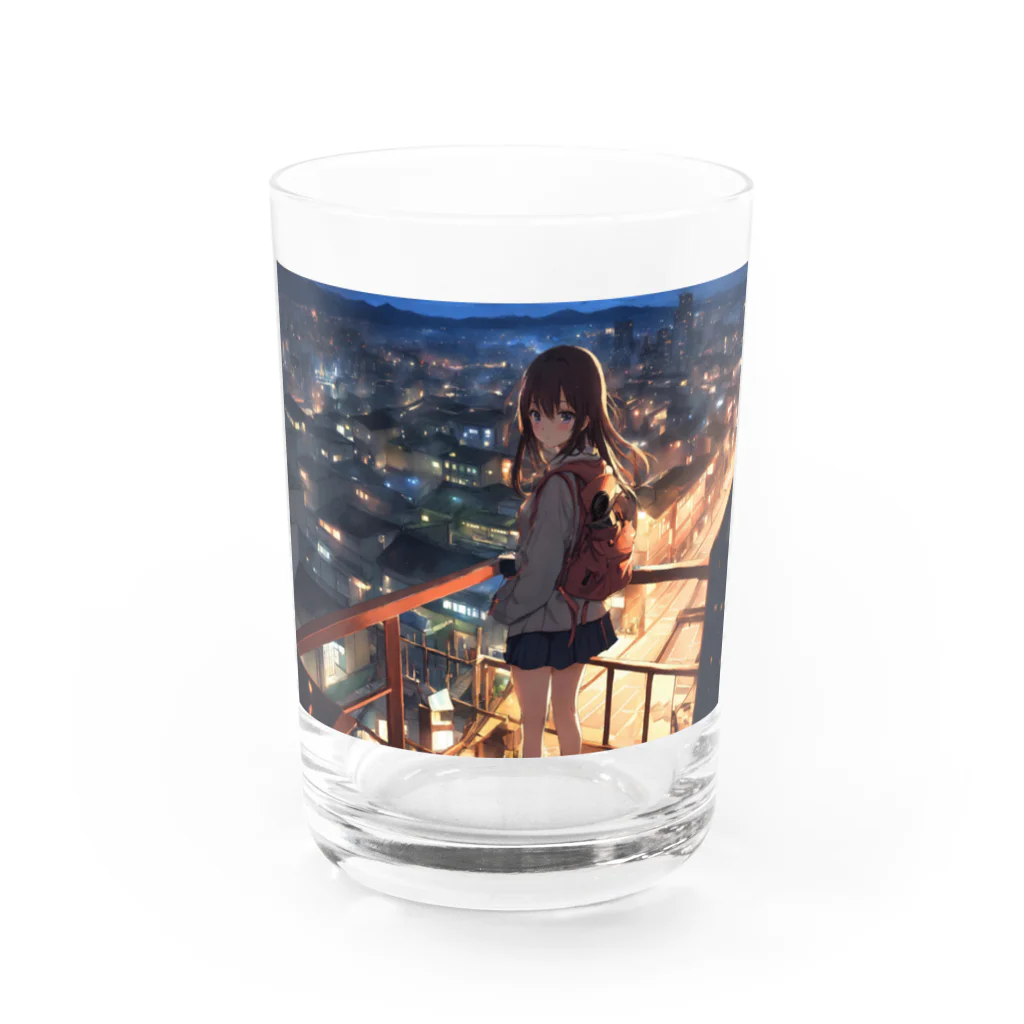 AI美女の館の二次元の女の子 Water Glass :front