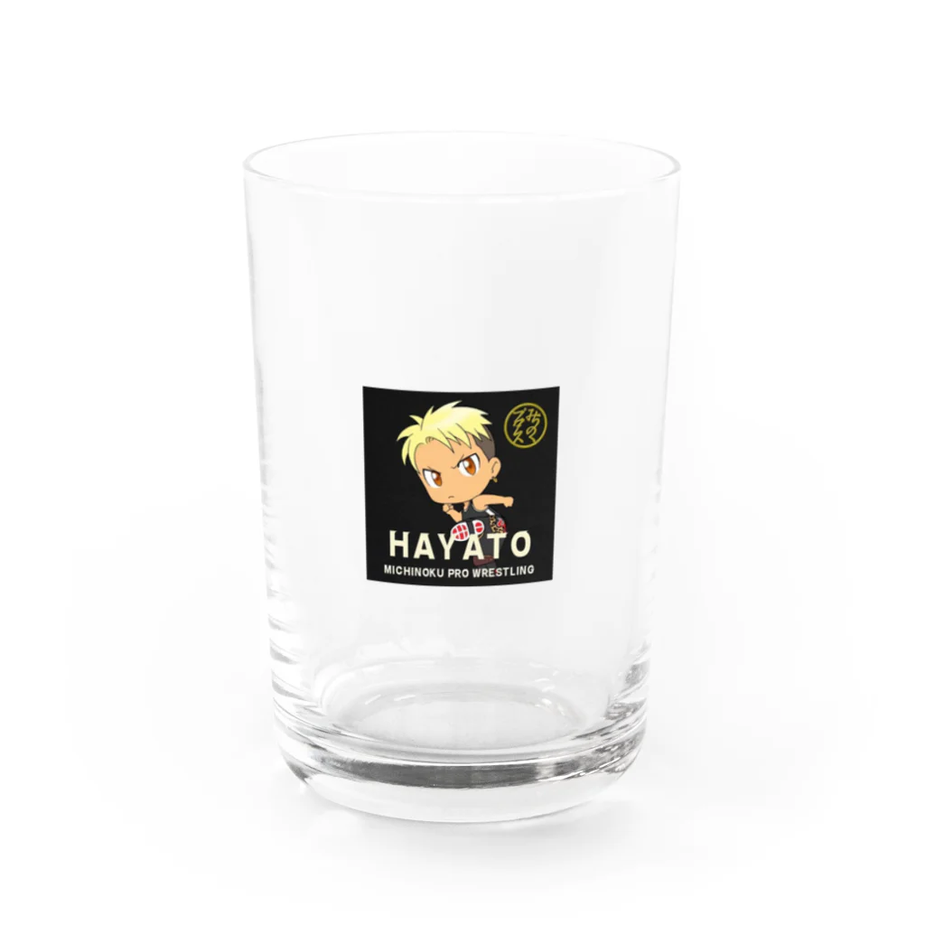 みちのくプロレス　MICHINOKU PRO-WRESTLINGのフジタJrハヤト　イラストグラス Water Glass :front