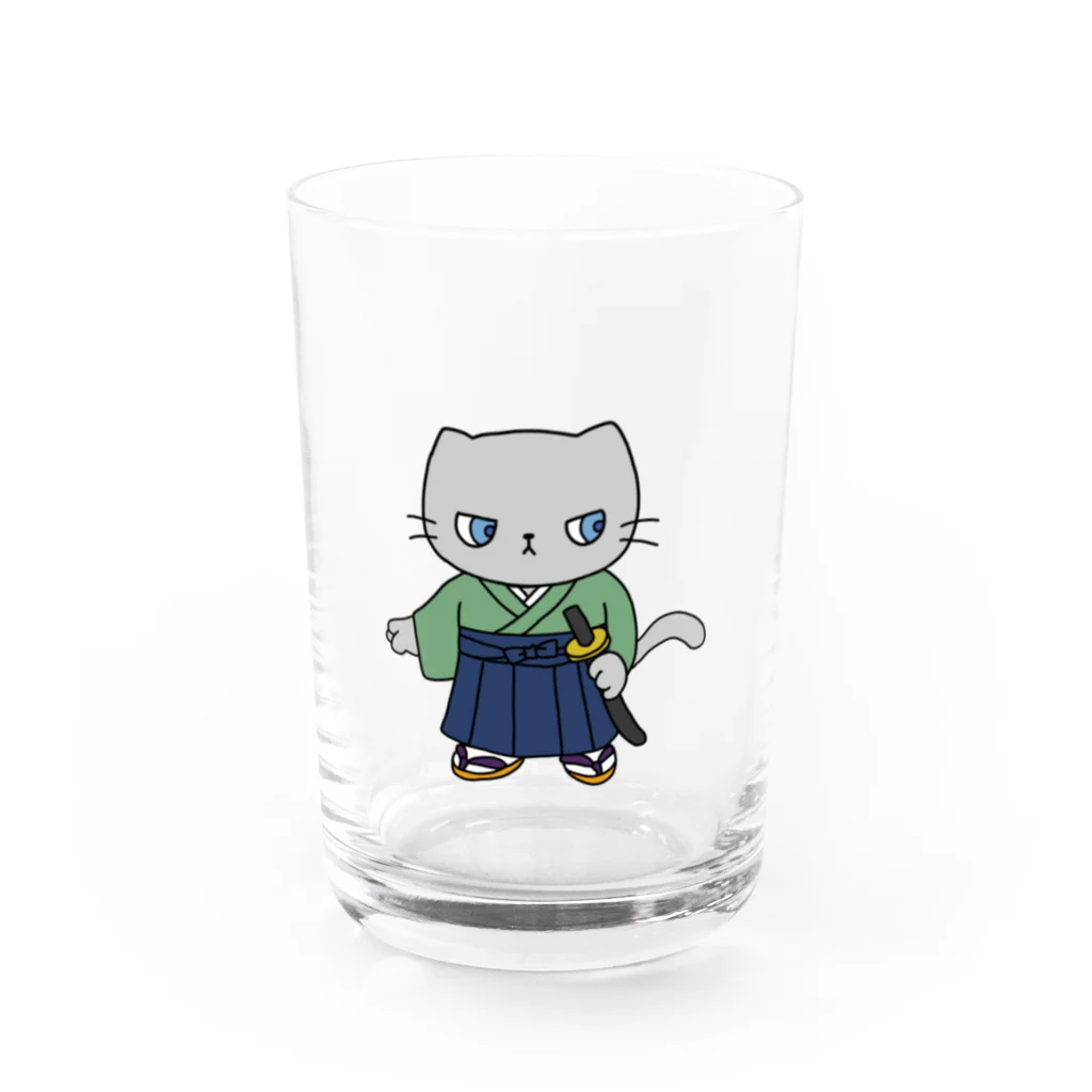 ふうこジャスミンのつり目ねこサムライ Water Glass :front