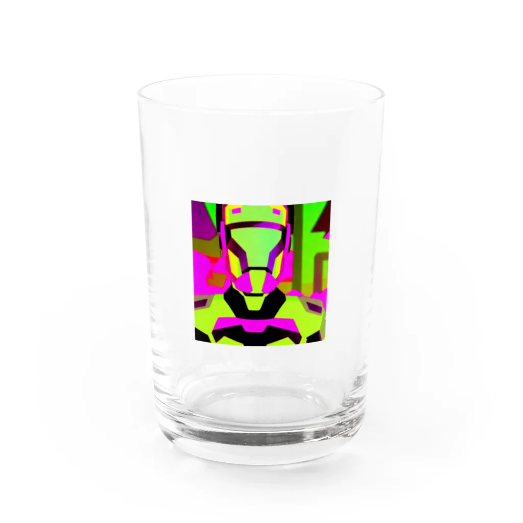 cyborg_dot_comのエナジードリンク好き男 Water Glass :front