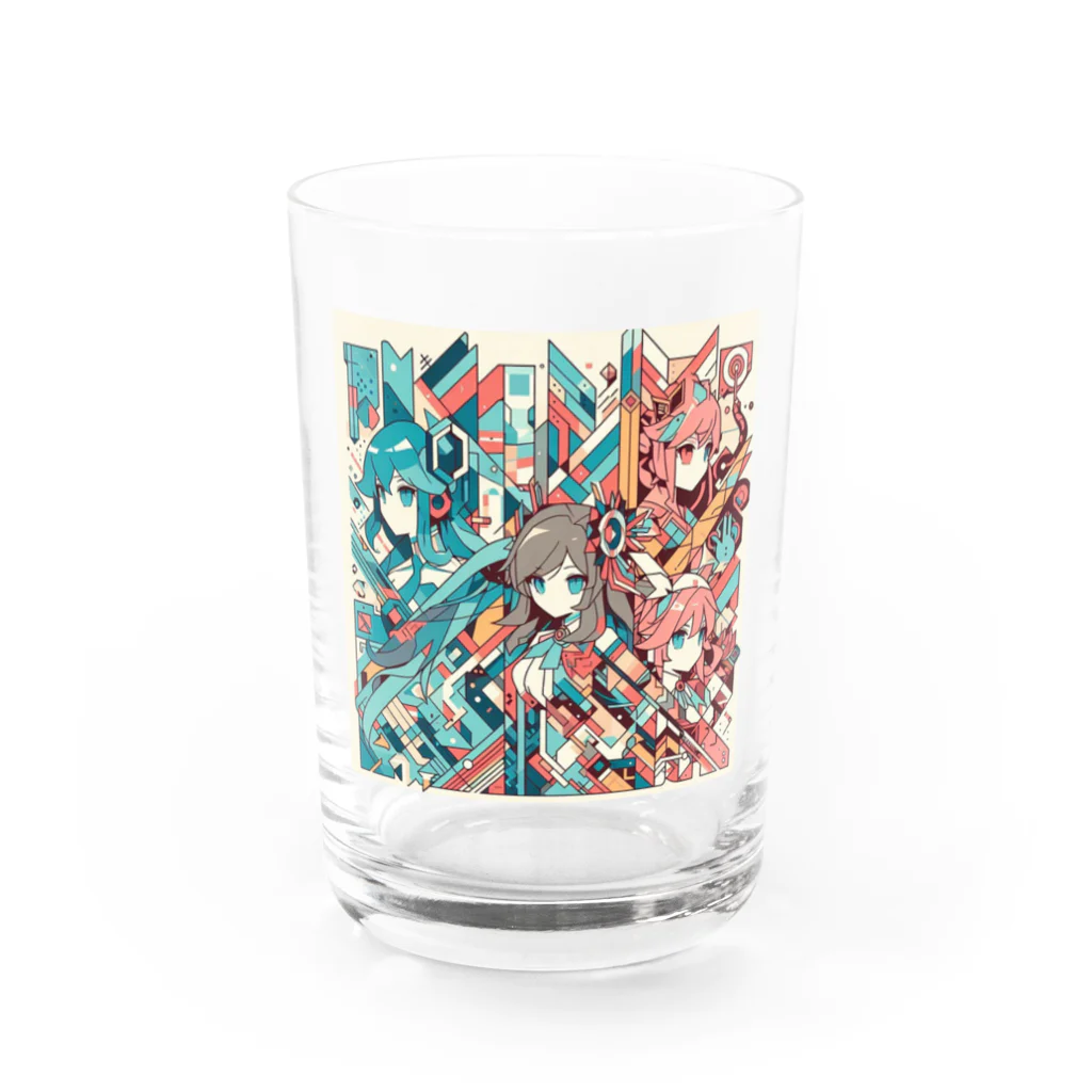 キキの幾何学少女 Water Glass :front