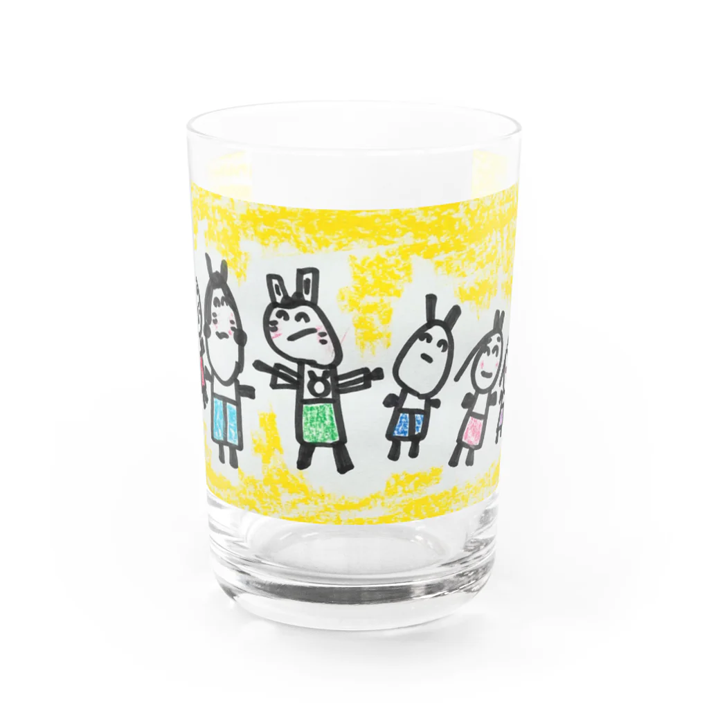 ひなのアトリエのひなのファミリー Water Glass :front