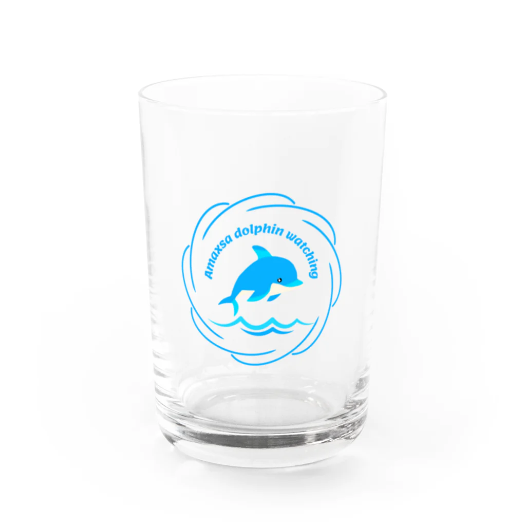 H.webPのAmaxsaイルカウォッチング-シンプルマーク Water Glass :front