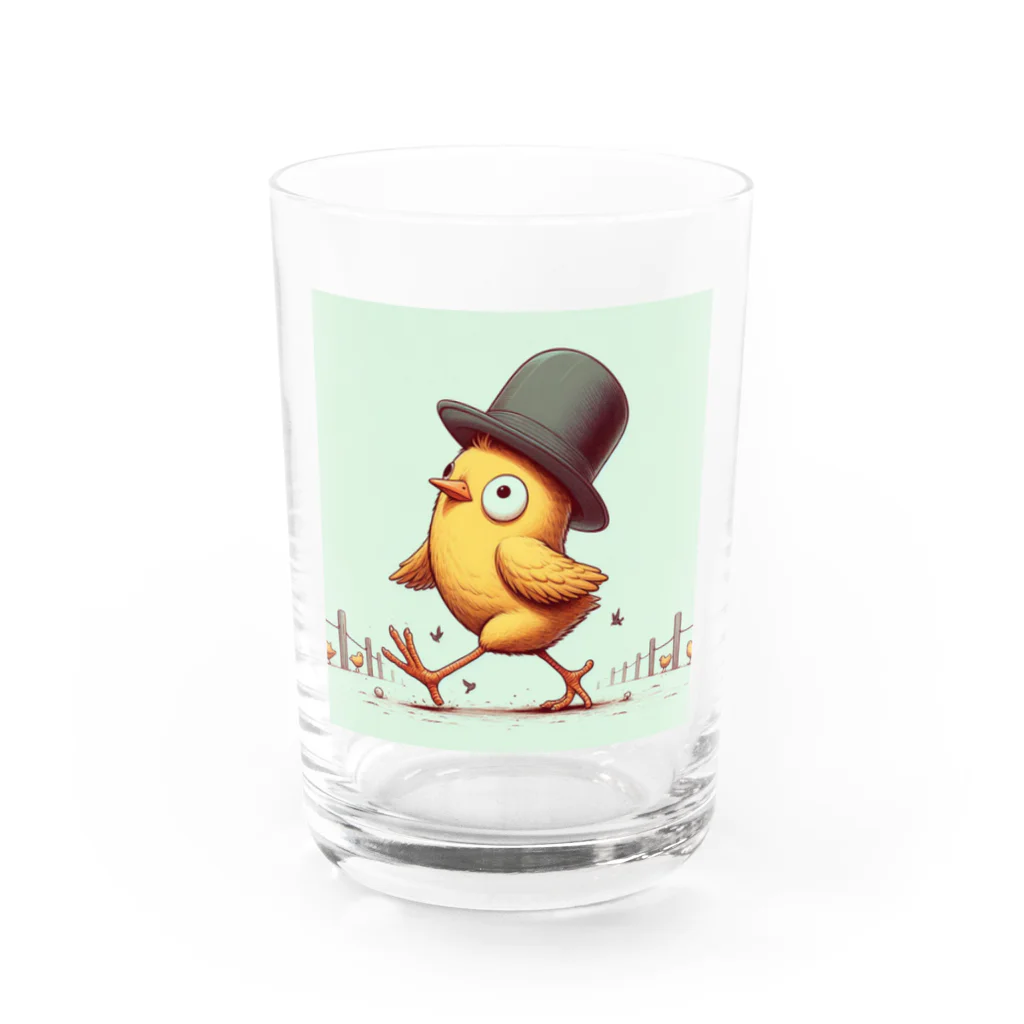 「動物ミリ屋」のピヨピヨ歩きましょ Water Glass :front