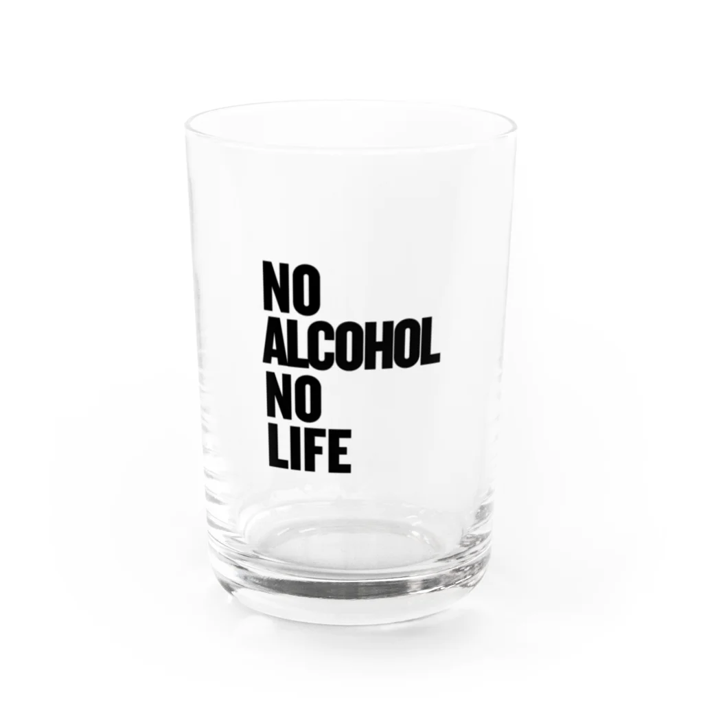 おもしろいTシャツ屋さんのNO ALCOHOL NO LIFE ノーアルコールノーライフ グラス前面