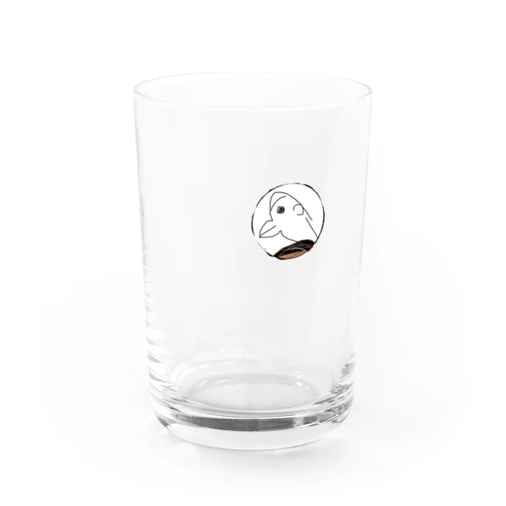 Piさんですのワシpi Water Glass :front