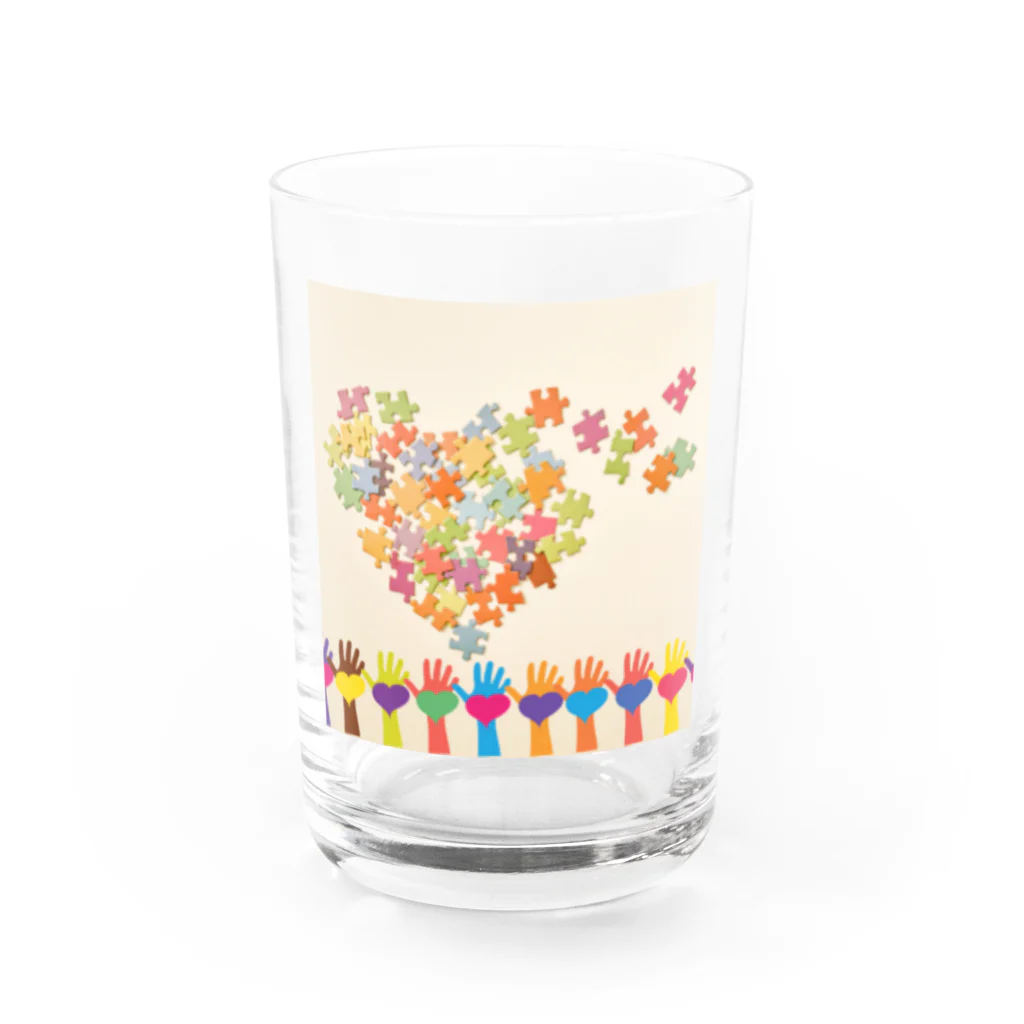 Happiness Home Marketのハートフルフル Water Glass :front