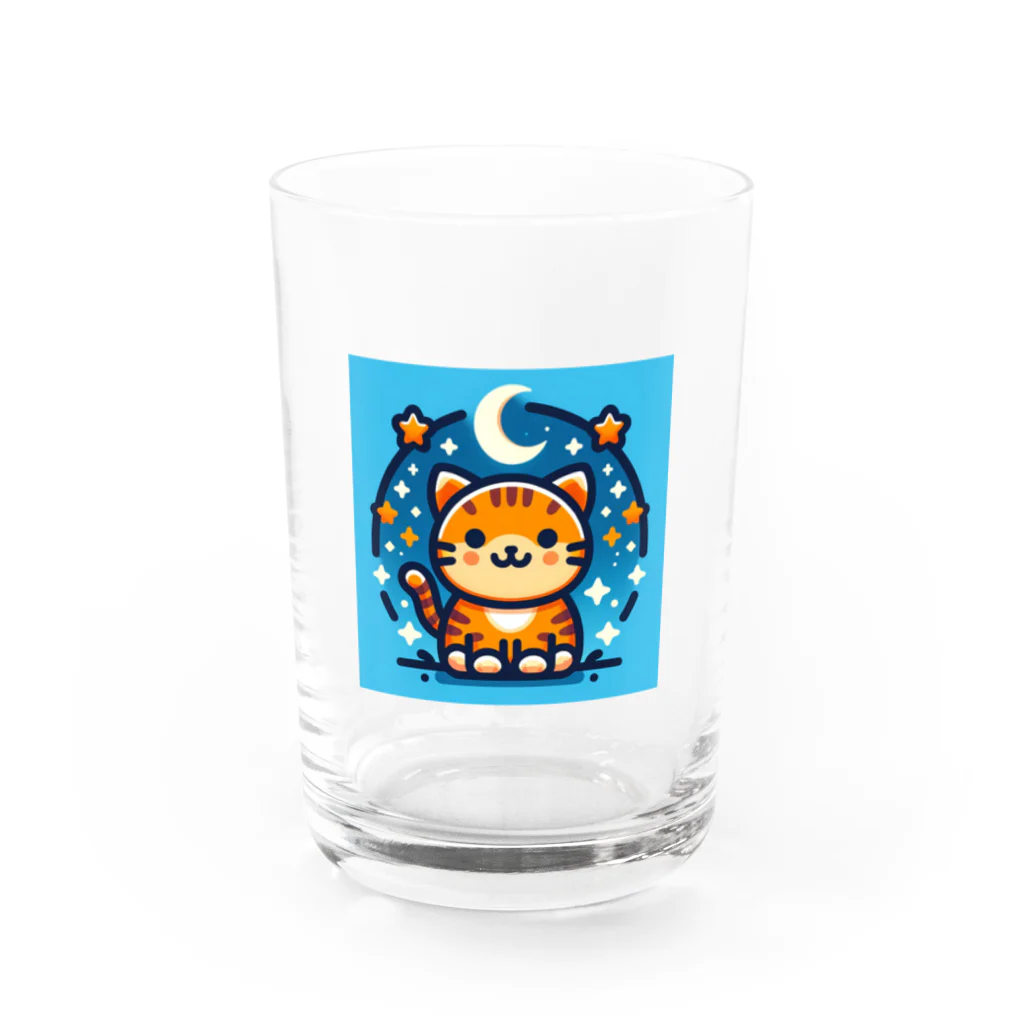 チャト猫の幸せになりたいチャト猫グッズ Water Glass :front