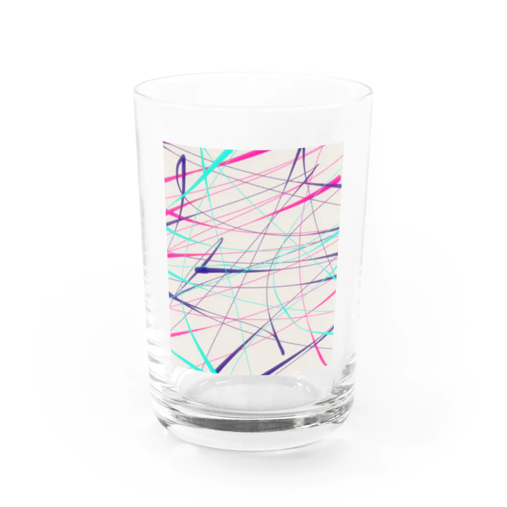 納豆ごはんの電流 Water Glass :front