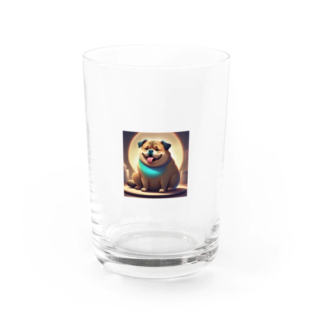 動物の花園　猫メロンのわんわんブ〜 Water Glass :front