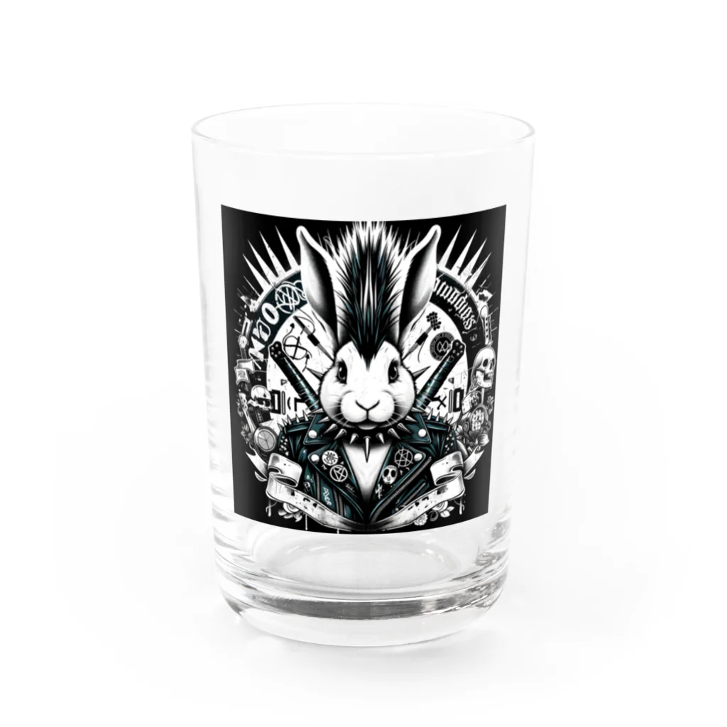 nkcamelliaのラビットパンク Water Glass :front