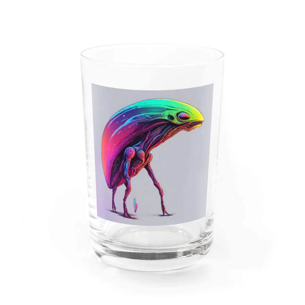 mochi-mameの宇宙人のペット Water Glass :front