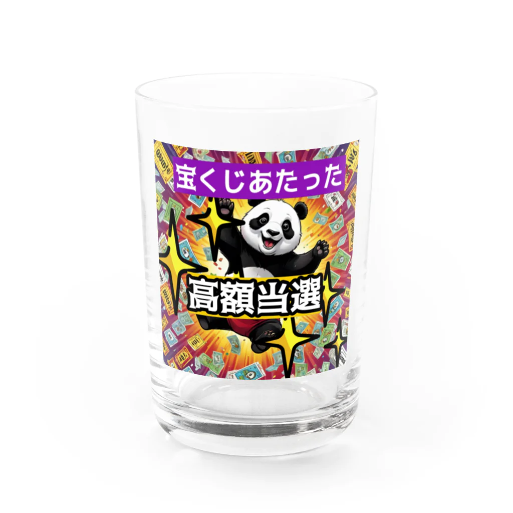 Lucky🍀のラッキーパンダ🐼 Water Glass :front