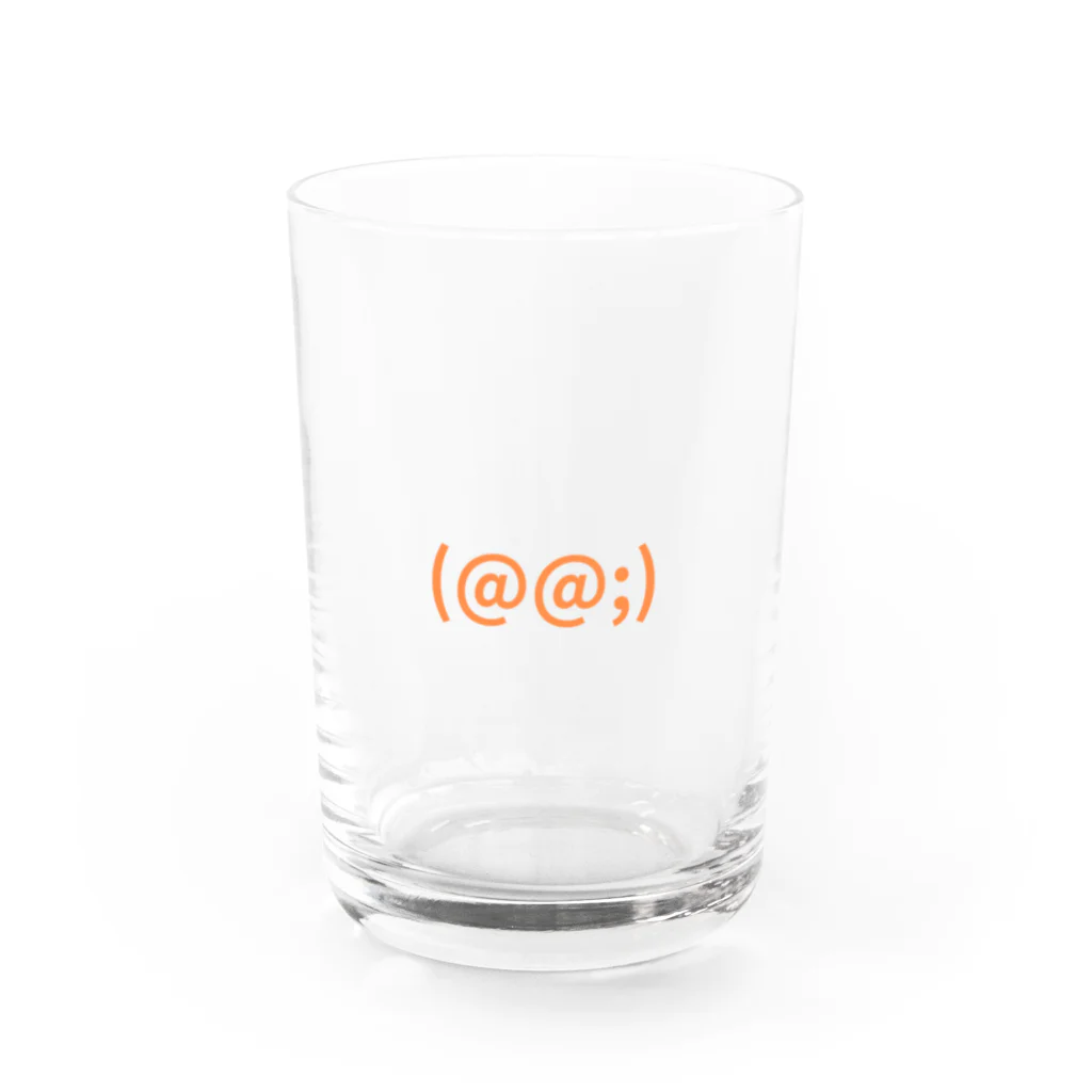 cocomomo777のかおもじ　焦り Water Glass :front