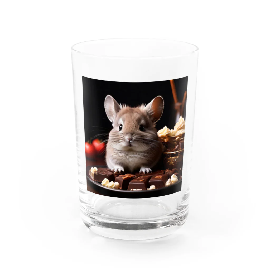 ZeroCreativeのチョコレートチンチラ Water Glass :front