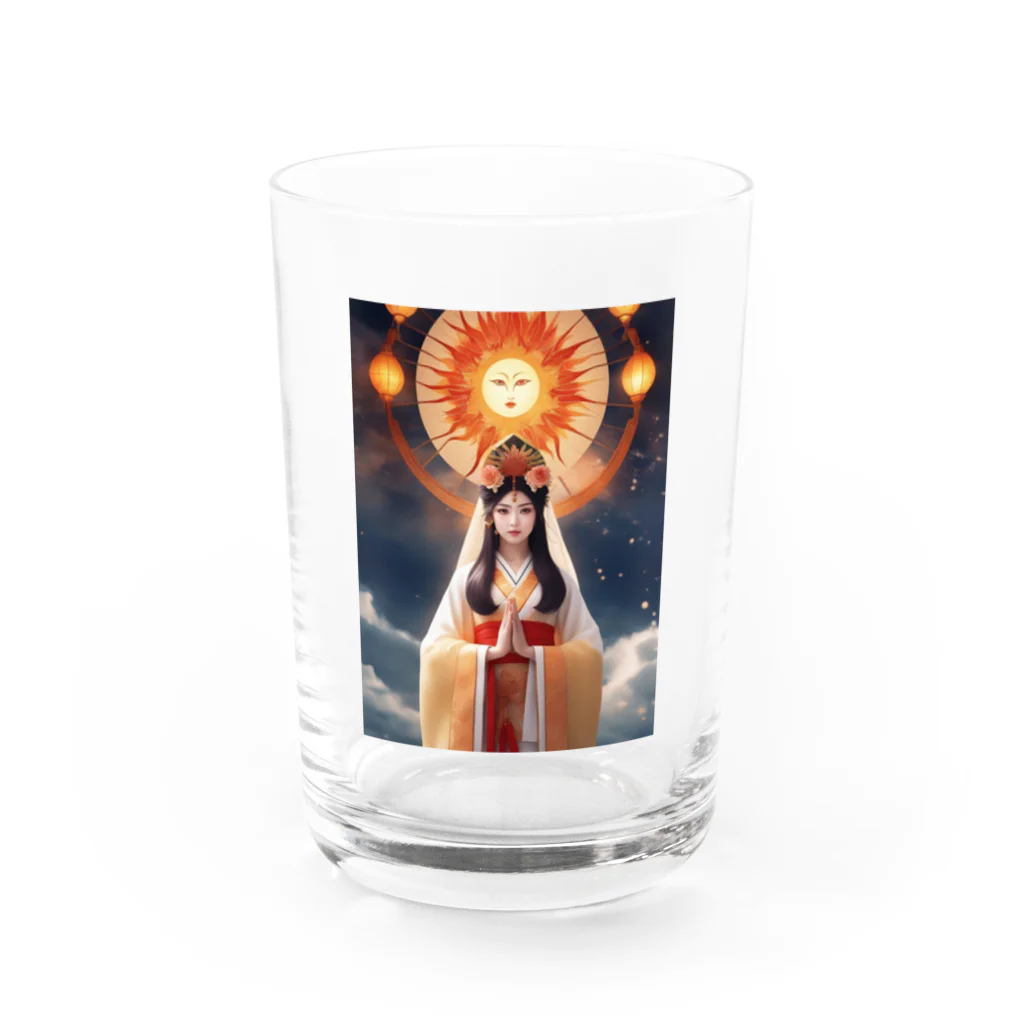 800万屋2号店の祈願成就・天照大神 Water Glass :front