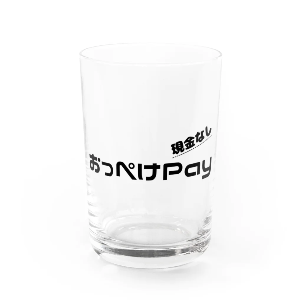 japan-daisukiの【おっぺけPay】 Water Glass :front
