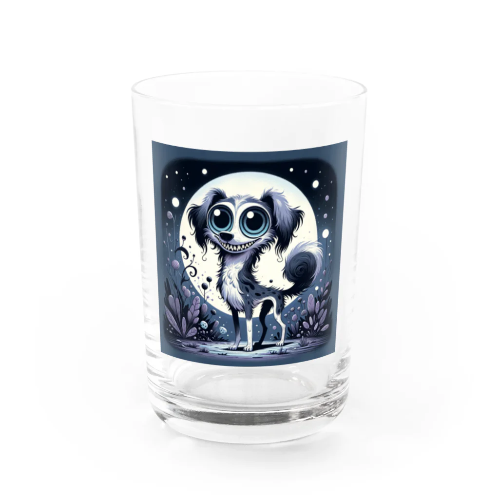 たんたん狸の不気味で可愛い森の不気味で可愛い犬001 Water Glass :front