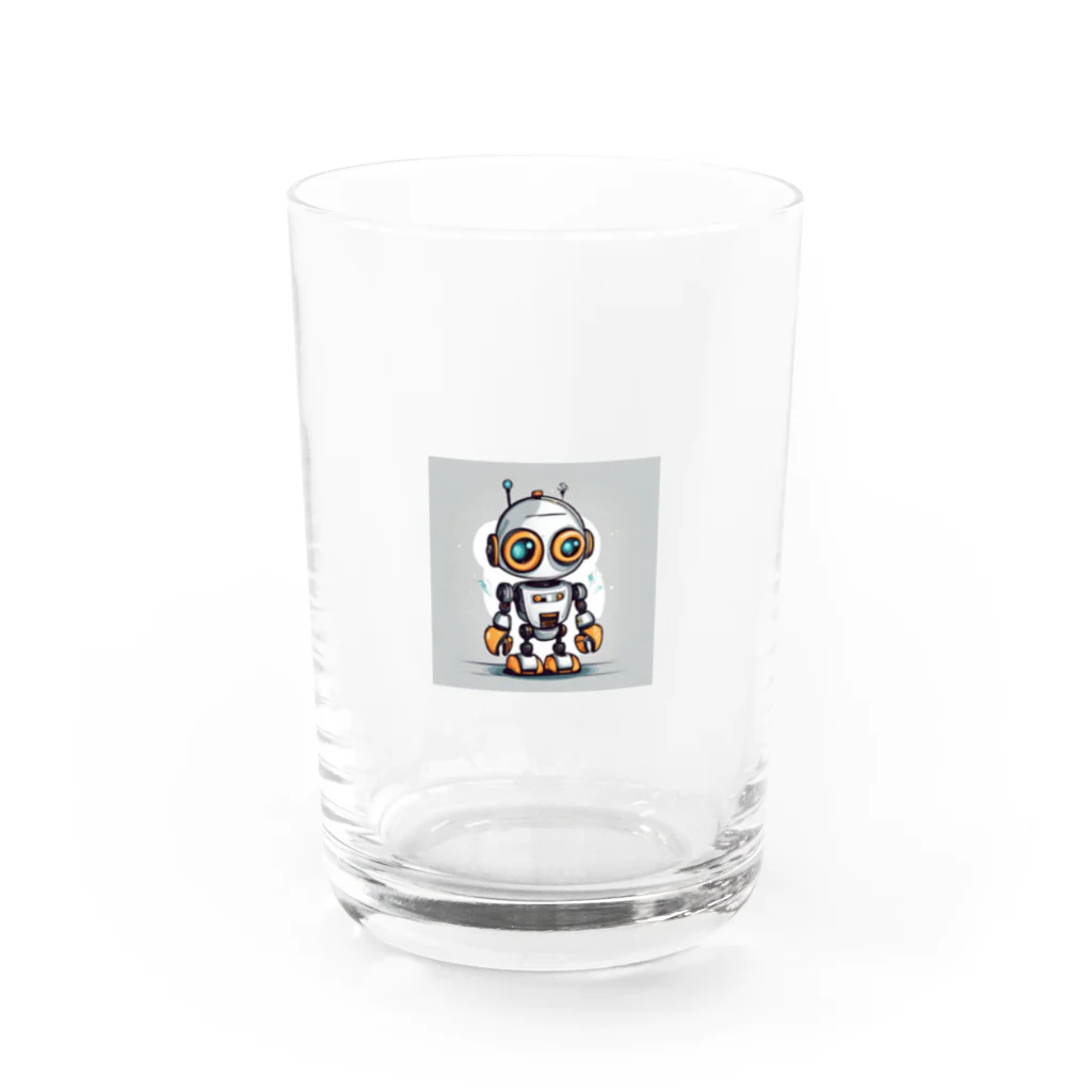 Freedomのかわいいロボットのイラストグッズ Water Glass :front