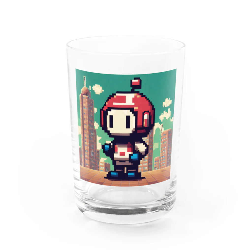 レトロゲームイラストのドット絵キャラクター Water Glass :front