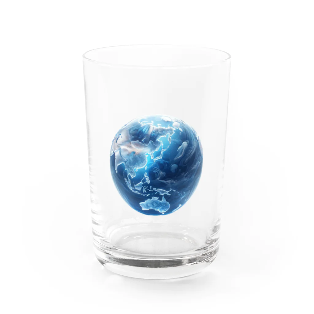 Ryoukaの地球_ガラス玉 Water Glass :front