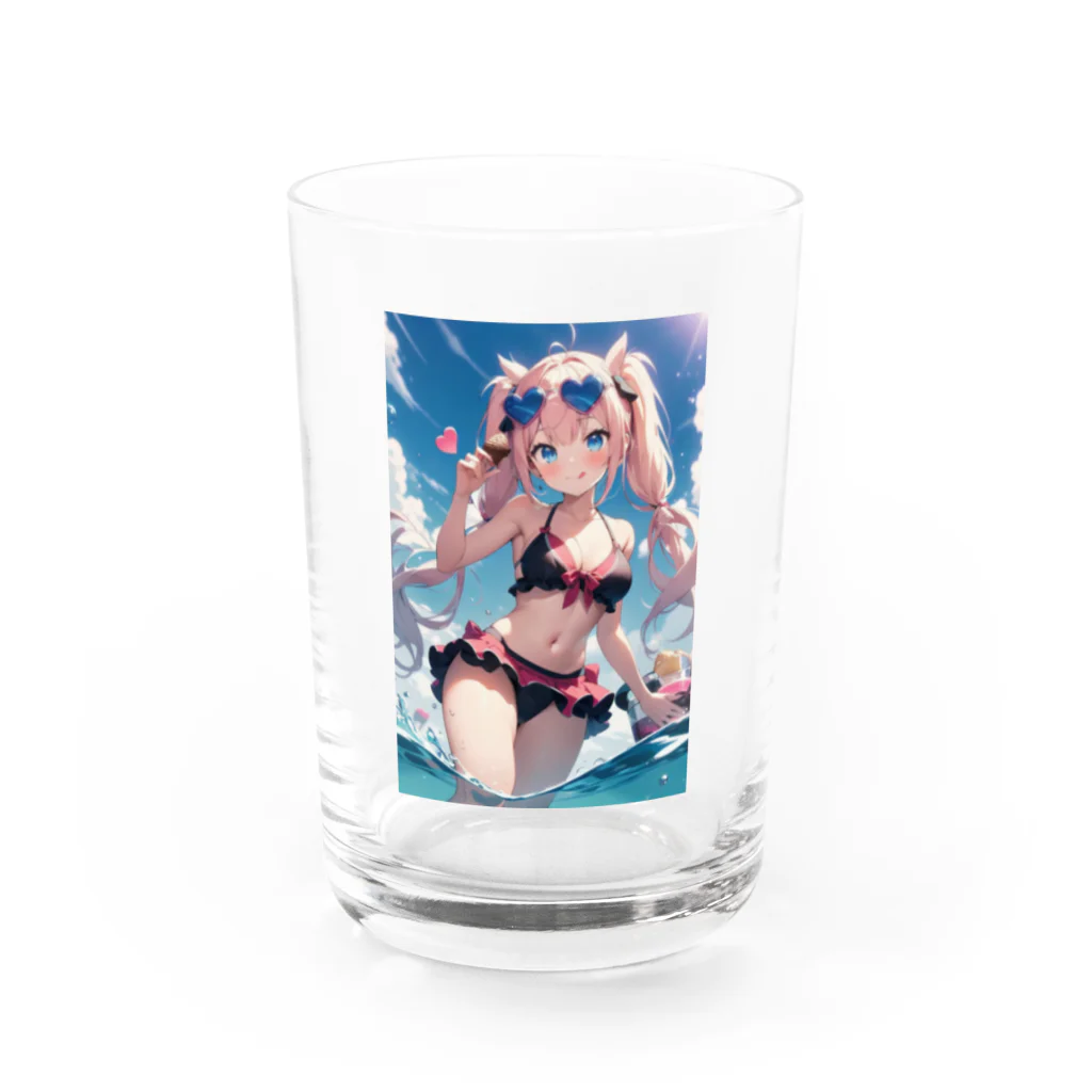 sion1010の水着の少女グッズ Water Glass :front