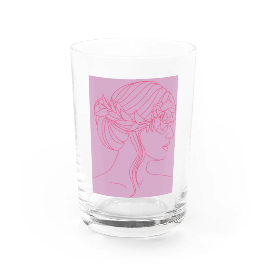 Ramen-Geniusのグリーン.ガーデン Water Glass :front