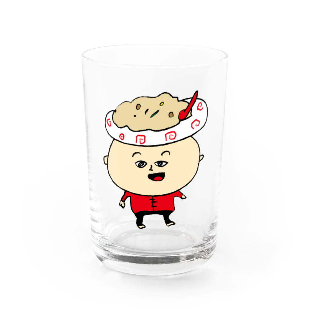 ふとまに雑貨店のちゃぁはんくん Water Glass :front