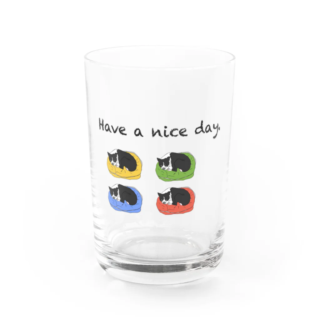 buuchapのボストンテリアHave a nice day. Water Glass :front